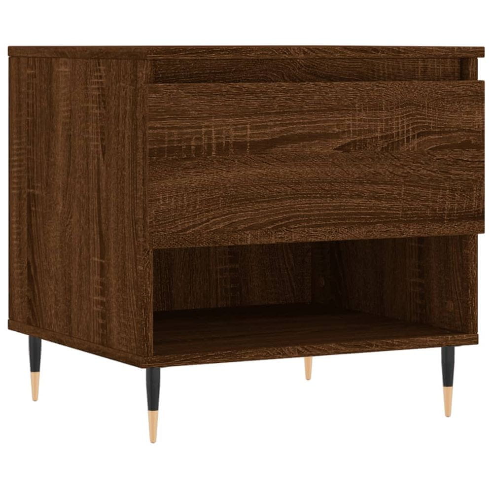 Vidaxl Konferenčný stolík hnedý dub 50x46x50 cm kompozitné drevo